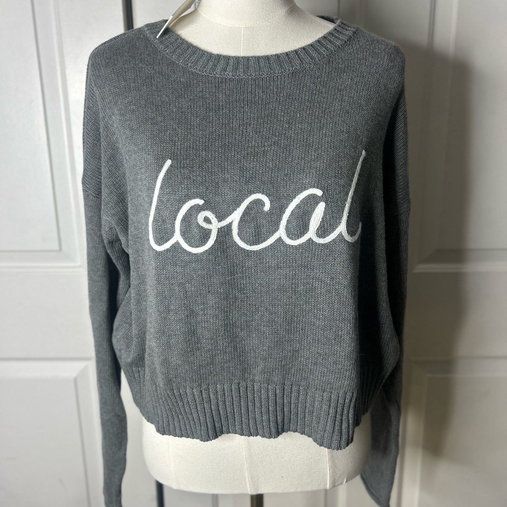NWT (size small) Z SUPPLY Loreign Slogan Sweater - Picture 4 of 8